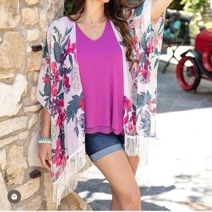 Grace & Lace Island Fringe Kimono